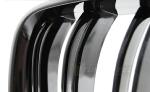 Grilles calandre BMW serie 5 F10/F11 de 2010 a 2016 Noir brillant Double barre