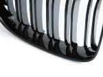 Paire grilles calandre BMW serie 1 E87/E81/E82/E88 07-11 look sport noir brillant