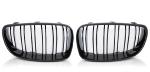 Paire grilles calandre BMW serie 1 E87/E81/E82/E88 07-11 look sport noir brillant
