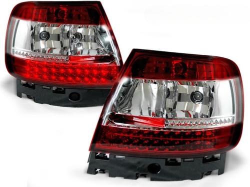 Paire de feux arriere Audi A4 de 11/1994 a 09/2000 berline LED rouge et blanc