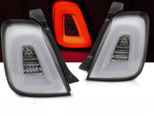 Paire de feux arriere Fiat 500 de 2015 a 2020 FULL LED BAR Blanc