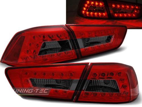 Paire de feux arriere Mitsubishi Lancer 8 08-11 LED rouge fume