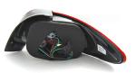 Paire de feux arriere Peugeot 206 de 1998 a 2005 LED BAR rouge fume