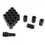 Kit de Visserie Japan Racing imbus lug Black nuts 12x1,5 + Cle