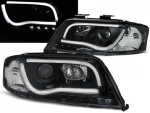 Paire de feux phares Audi A6 de 2001 a 2004 Tube Light led LTI noir