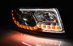 Paire de feux phares Audi A4 00-04 Daylight led LTI chrome cligno LED