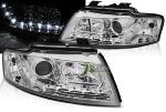 Paire de feux phares Audi A4 B6/8H 02-06 Daylight led chrome