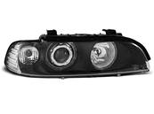 Paire de feux phares BMW serie 5 E39 de 1995 a 2003 angel eyes noir