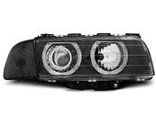 Paire de feux phares BMW serie 7 E38 de 1994 a 1998 angel eyes noir