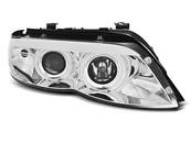 Paire de feux phares BMW X5 E53 de 2003 a 2006 angel eyes Xenon chrome