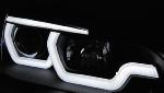 Paire feux phares BMW X5 E70 de 2007 a 2013 TubeLight DRL Noir
