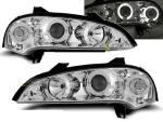 Paire de feux phares Opel Tigra 94-00 angel eyes chrome