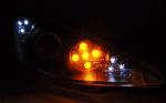 Paire de feux phares Peugeot 206 02-06 Daylight LED noir
