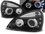 Paire de feux phares Renault Clio 2 01-05 angel eyes noir