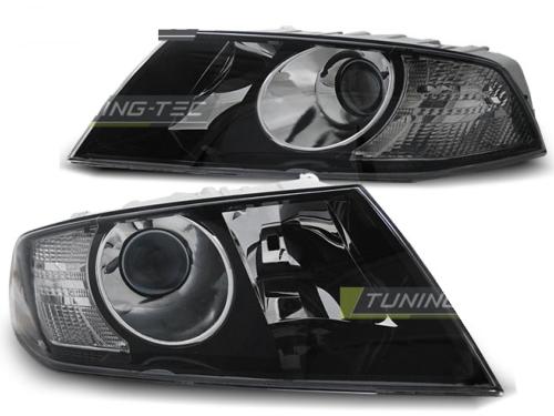 Paire de feux phares Skoda Octavia 04-08 design noir