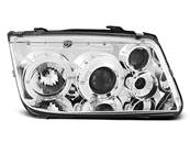 Paire de feux phares VW Bora 98-05 angel eyes chrome