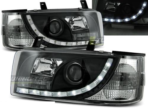 Paire de feux phares VW T4 Transporter 90-03 Daylight led noir