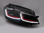 Paire de feux phares VW Golf 7 de 2013 a 2017 FULL LED DRL Dyn Rouge