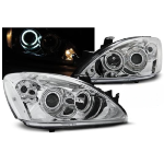 Paire de feux phares Mitsubishi Lancer 7 04-07 angel eyes CCFL chrome
