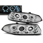 Paire de feux phares Rover 200 95-00 Angel eyes chrome