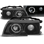 Paire de feux phares Honda CRX 87-89 Angel eyes noir