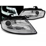 Paire de feux phares Audi A4 B8 de 2008 a 2011 DRL led chrome
