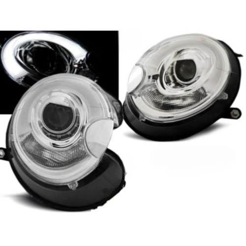 Paire de feux phares Mini Cooper 06-14 Daylight LTI chrome