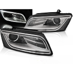 Paire de feux phares Audi Q5 de 2012 a 2017 Daylight led DRL chrome