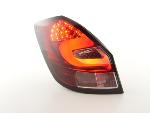 Paire feux arrière Skoda Fabia 5J 5 portes 2007 a 2014 Rouge Led