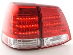 Paire de feux arrire Toyota Land Cruiser FJ200 07-08 Rouge Chrome Led