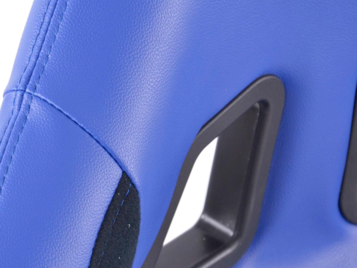 Siège Baquet Sport Universel Europetuning - Tissu Bleu, Maintien Latéral, Avec Glissières De Fixation - 6