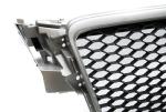 Grille de calandre pour Audi A4 B8 2008 a 2011 look Sport argent et noir