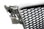 Grille de calandre pour Audi A4 B8 2008 a 2011 look Sport argent noir