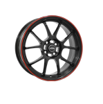 Jante 7x16 INTER ACTION PHOENIX pour ALFA ROMEO 145 09/94-01/00 Gloss Black / Red