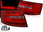 Paire de feux Audi A6 C6 berline de 04/2004 a 2008 LED BAR rouge et blanc