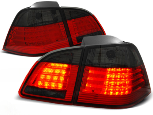 Paire de feux arriere BMW serie 5 E61 break de 2004 a 2007 LED rouge fume