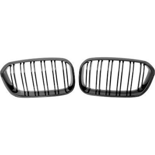 Grille Calandre Avant en ABS BMW Serie 1 2015 a 2018 Noir Brillant Look M