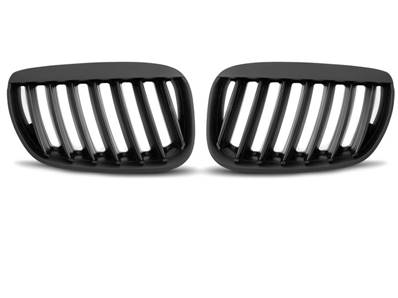 Paire de grilles de calandre BMW X5 E53 de 2004 a 2006 Noir mat