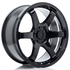JR Wheels SL03 19x8 ET20-35 - 5 Trous sur mesure - Noir Brillant