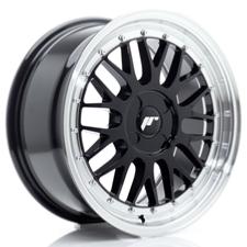 Jante JR Wheels JR23 17x7,5 ET20-40- 4 Trous sur mesure - Gloss Black w/ Machined Lip