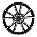 Jante Mam A5 19x8 ET30 5/112 Matt Black Front Polish