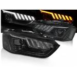 Paire de feux phares Audi A4 B8 de 2012 a 2015 Xenon DRL led noir Seq