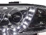 Paire de feux phares Daylight Led Audi A6 4B 2001-2004 Chrome