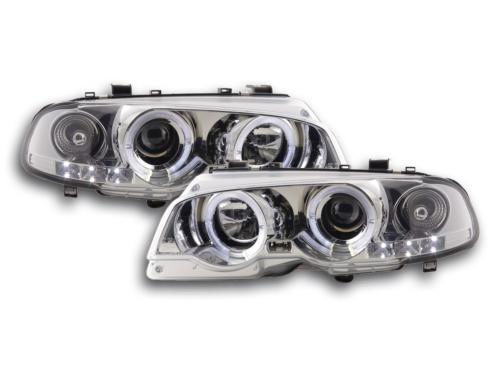 Paire de feux phares Angel Eyes BMW serie 3 E46 Cabriolet 98-02 chrome