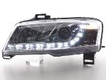 Paire de feux phares Daylight Led DRL Fiat Stilo de 01-06 chrome