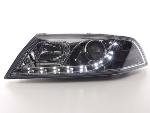 Paire de feux phares Xenon Daylight Led Skoda Octavia 04-08 Chrome