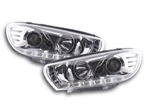 Paire de feux phares Daylight Led VW Scirocco de 08-14 chrome