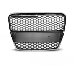 Grille de calandre pour Audi A6 C6 de 04/2004 a 2008 look Sport Chrome et noir