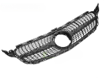 Grille calandre Mercedes classe C W205 18-21 Look Diamant Noir Chrome