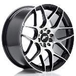 Jante JR Wheels JR18 17x8 ET35 - 5x100 / 5x114.3 - Black Machined Face